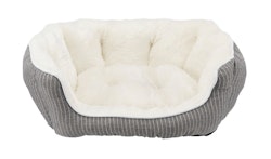 TRIXIE Bett Davin, oval, 60 × 45 cm, grau/creme