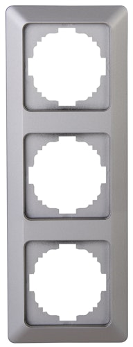 Kopp Abdeckrahmen MILANO 3-fach stahlfarben