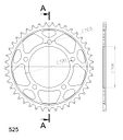 Vorschaubild Supersprox Stahl-Kettenrad 525 41Z (Schwarz)