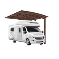 Ximax Carport Portoforte Typ 80 495 x 270 cm Caravan Ausführung-mattbraun