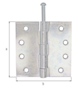 Vorschaubild Alberts® Scharnier  100x100 mm Stift lose