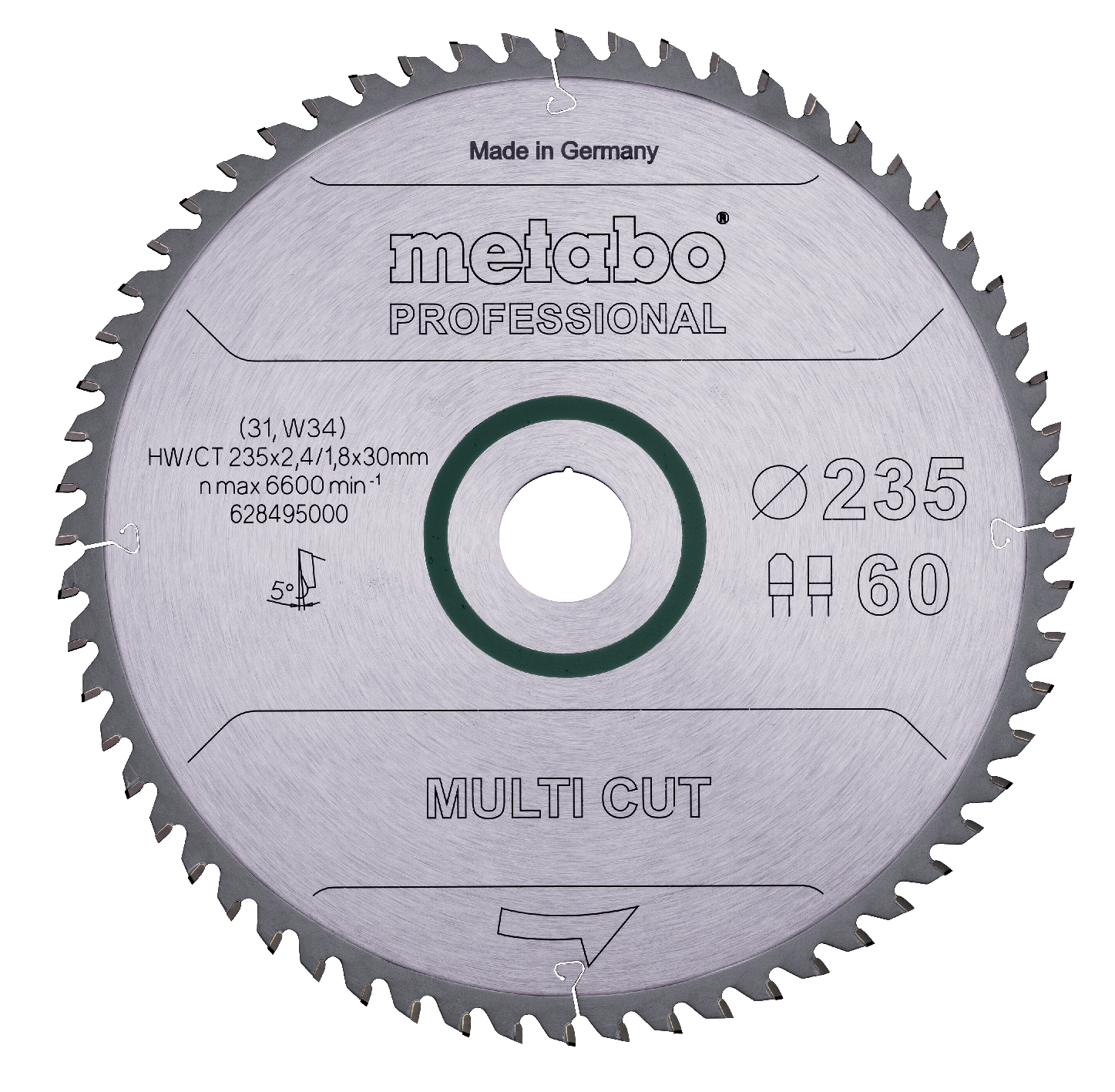 Metabo Sägeblatt "multi cut - professional"235x2,4/1,8x30Z60 FZ/TZ 5°