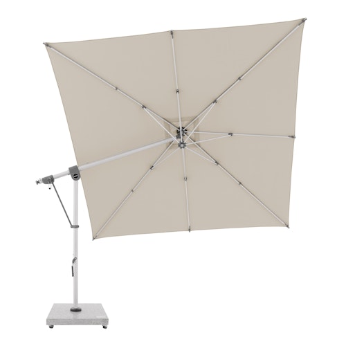 doppler Pendelschirm EXPERT 300 x 300 cm, Aluminium Silber / 100 % Polypropylen 220 g/m²