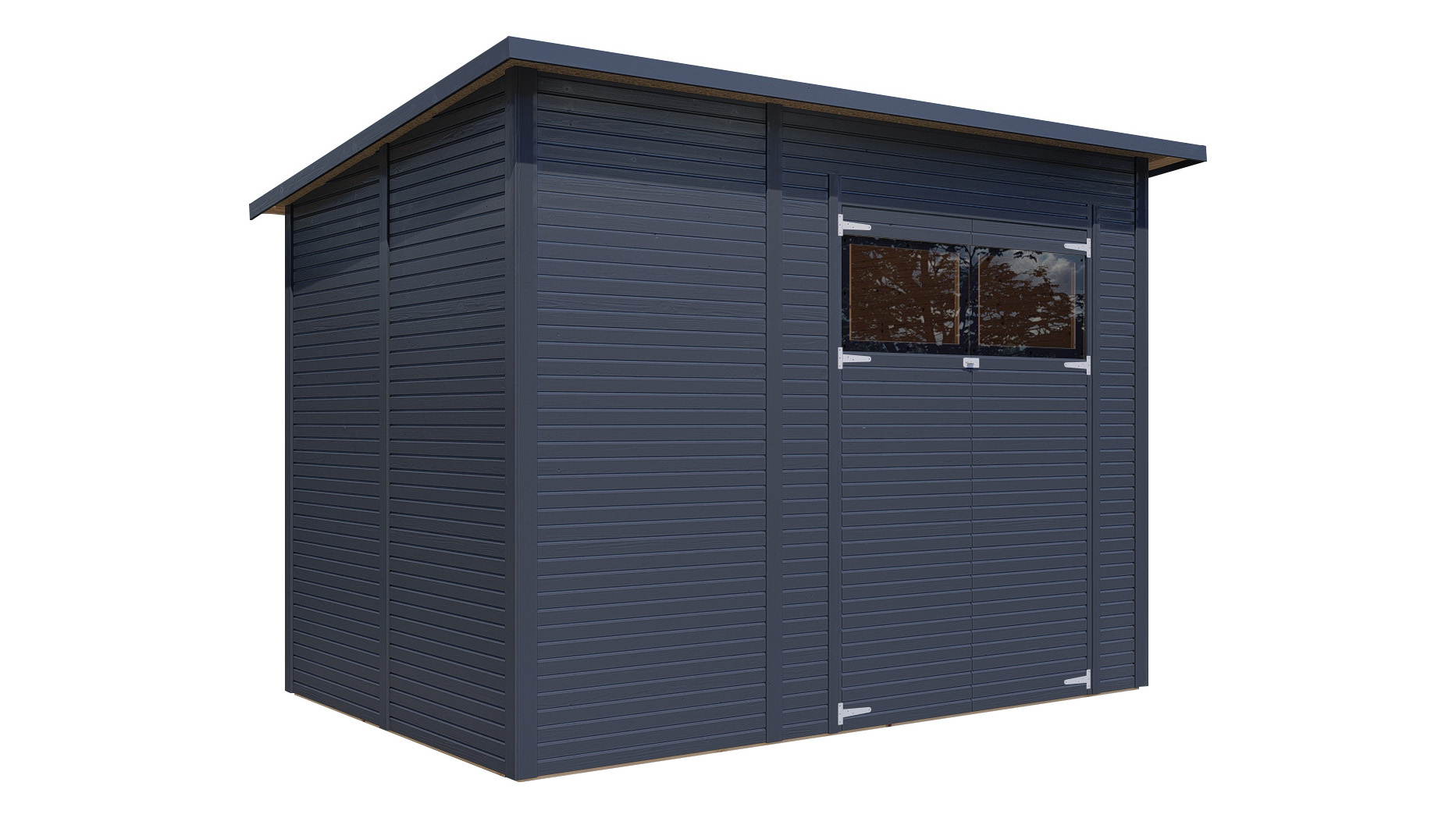 Bertilo Gerätehaus Pent Modern 4 - 18 mm anthrazit