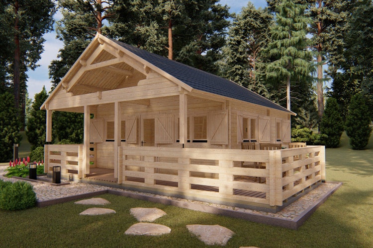 Wolff Finnhaus Ferienhaus Visby 36 - 68 mm