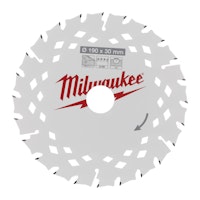 Milwaukee Kreissägeblatt Holz für Handkreissägen 190/30 mm Z24 Wechselzahn 1,8 mm Blattstärke 4932498976
