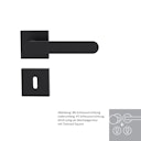 Vorschaubild Griffwerk Wechselgarnitur AVUS eckig - Samtgrau, Kaschmirgrau, Graphitschwarz