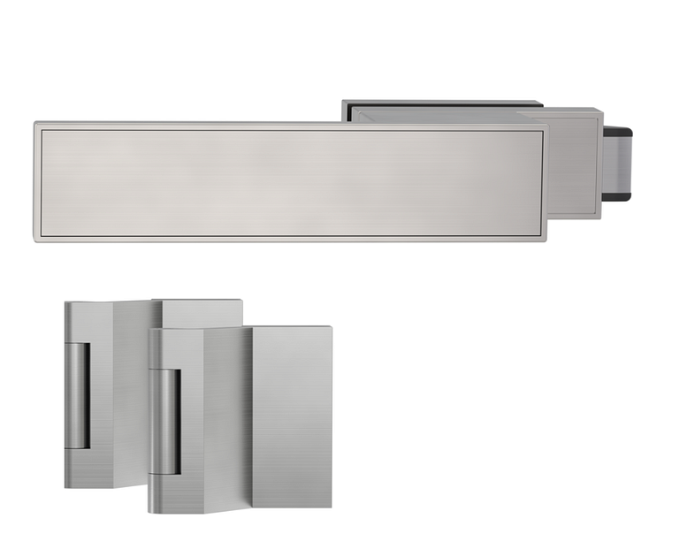 GRIFFWERK Glastürbeschlagset FRAME unverschließbar L Standard 3-tlg ...