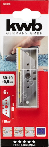 kwb 6 Trapezklingen 60x19mm Spend. 22806