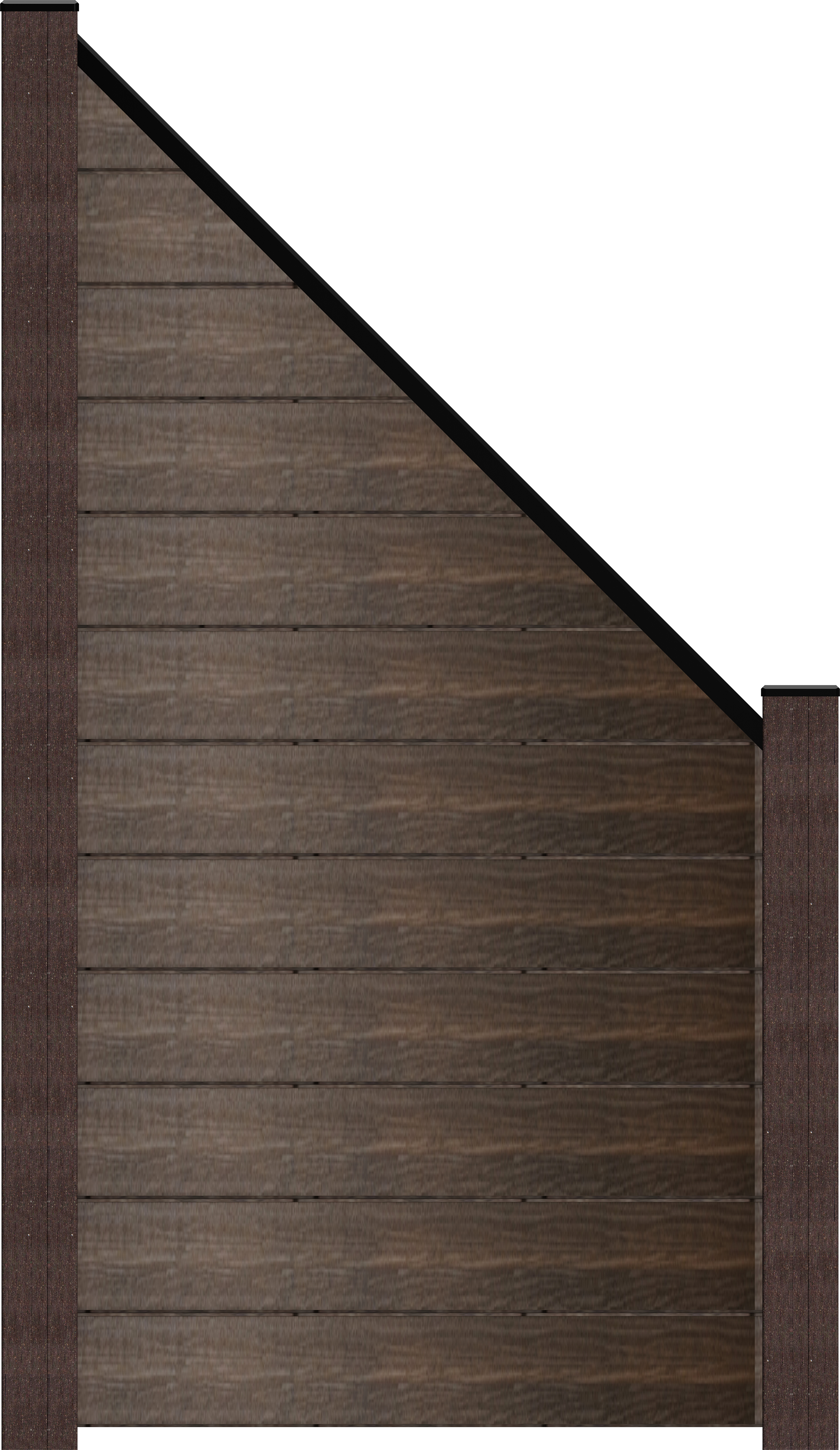 GroJa Solid Stecksystem Bausatz Abgeschrägt Walnuss