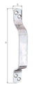 Vorschaubild Alberts® Torgriff, galvanisch verzinkt dickschichtpassiviert, LxB 170x20 mm 417901