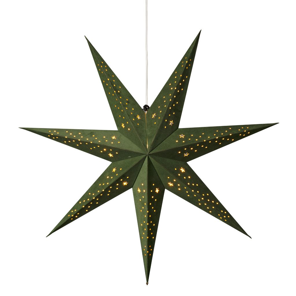 Konstsmide Weihnachtsbeleuchtung  Grüner Papierstern 78x78x19cm