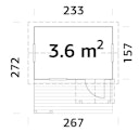 Palmako Kinderspielhaus Otto 3,6 m² inkl. weißer Grundierung