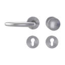 Vorschaubild GRIFFWERK Wechselgarnitur ULMER GRIFF PROF Schraubtechnik GK4 Rosetten rund Knopf R2 Edelstahl matt L