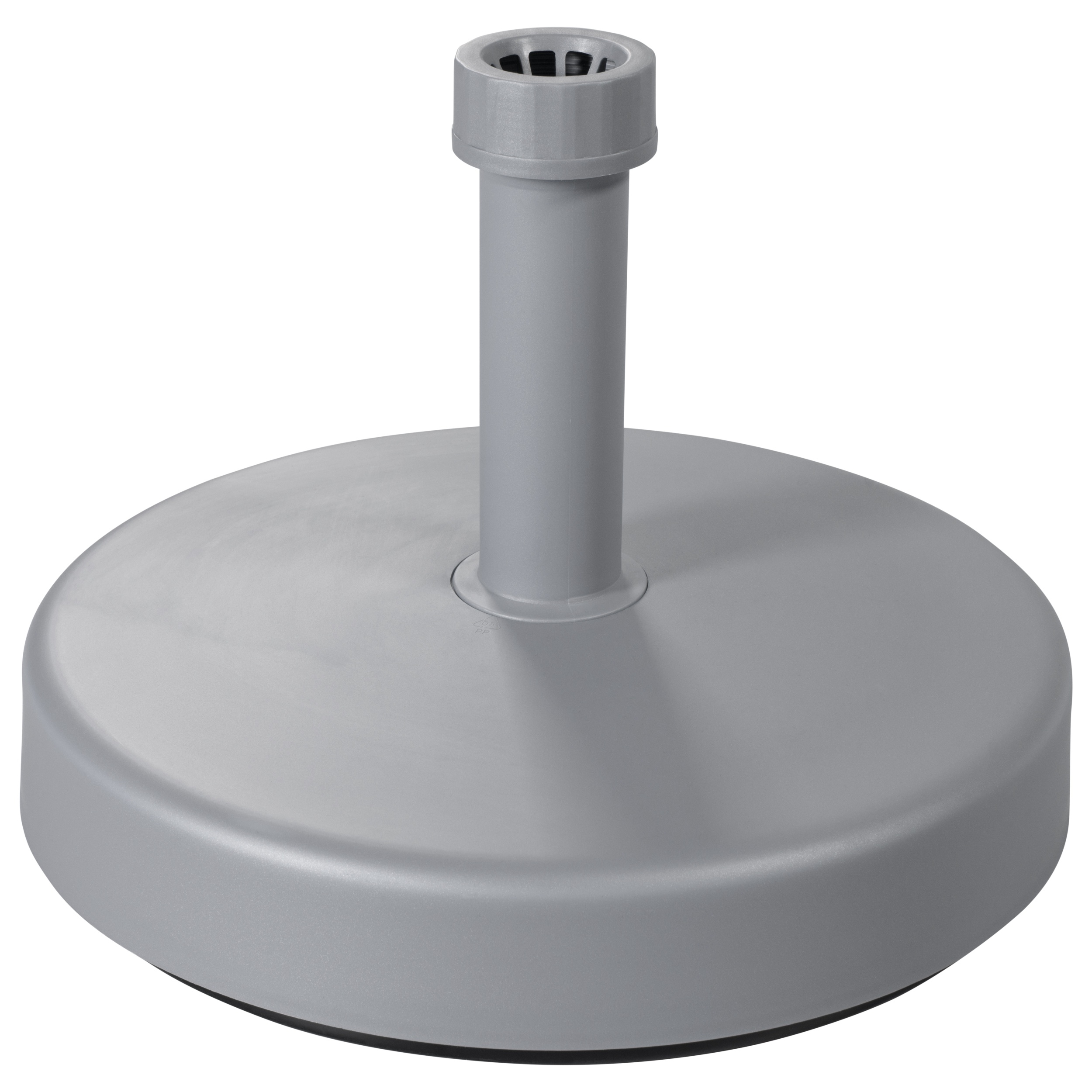 doppler Füllsockel rund 25 Liter, Kunststoff Silber