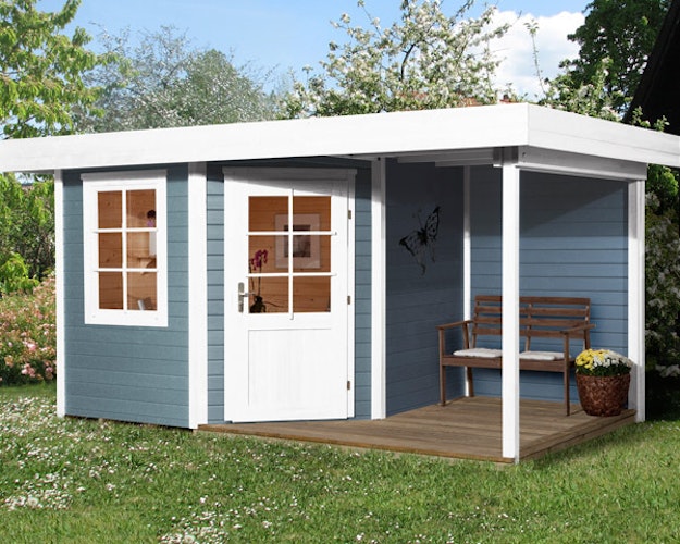 Weka Designhaus 213 A 28 mm inkl. 150 cm Anbau