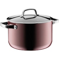 WMF Fusiontec Mineral Fleischtopf mit Glasdeckel, 24 cm, Rose Quartz