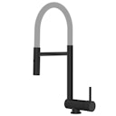 Vorschaubild Wasserhahn Vorfenster Küchenarmatur, Umklappbar 6 CM, mit 360° schwenkbarem Auslauf, abnehmbare 2 strahl Handbrause, Schwarz Matt / Grau