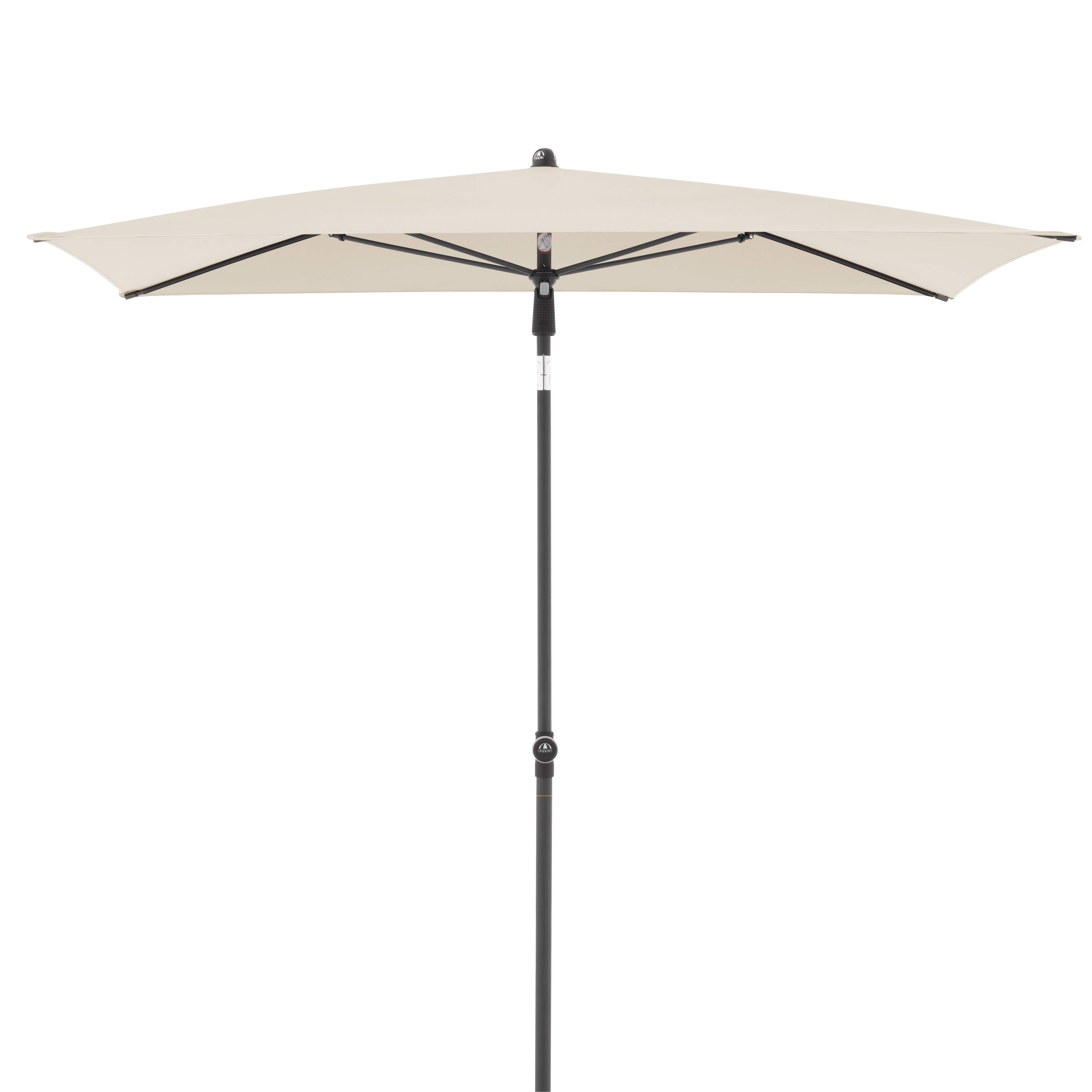 doppler Mittelmastschirm ACTIVE 200 x 120 Green Edition, Stahl Anthrazit / Polyester 180 g/m² Natur