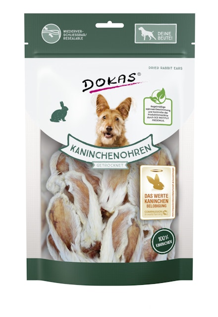 DOKAS Kaninchenohren getrocknet HundesnackVorschaubild