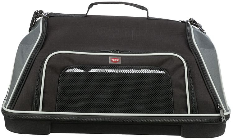 TRIXIE Airline Tasche Boarding, 55 × 23 × 40 cm, schwarz/grau