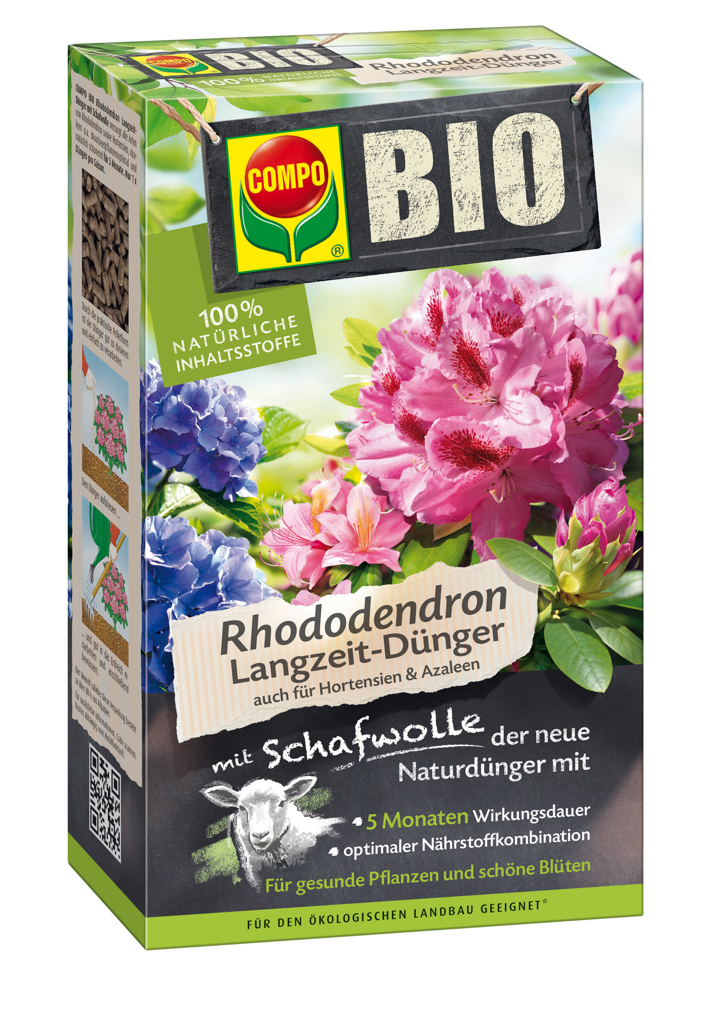 COMPO BIO Rhododendron Dünger mit Schafwolle 2 kg