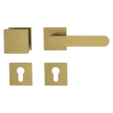 Vorschaubild Griffwerk Wechselgarnitur VAYA 291 AVUS fast2fix Fast2Fix  Rosetten eckig Knopf SQUARE Gold matt R