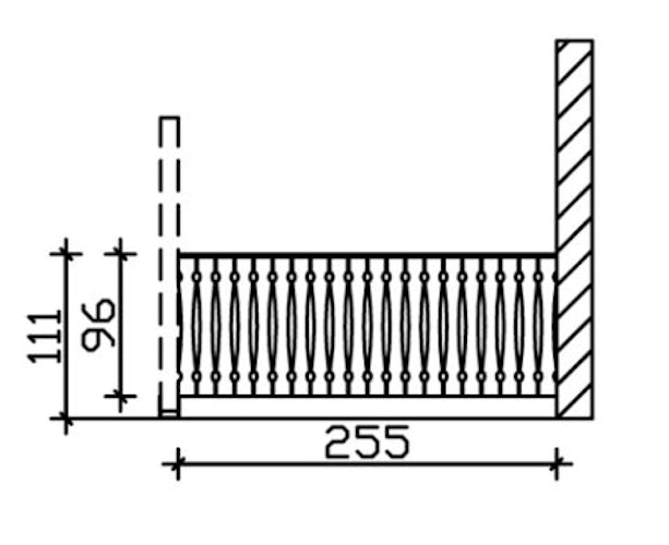Skan Holz Seitenwand Balkonschalung für Terrassenüberdachung Leimholz + Venezia