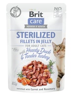 Brit Care Sterilized Fillets in Jelly 85 Gramm Katzennassfutter