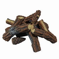 Gardenforma Brennholz aus Keramik für Gas Feuerstellen - Kiefernholz Optik