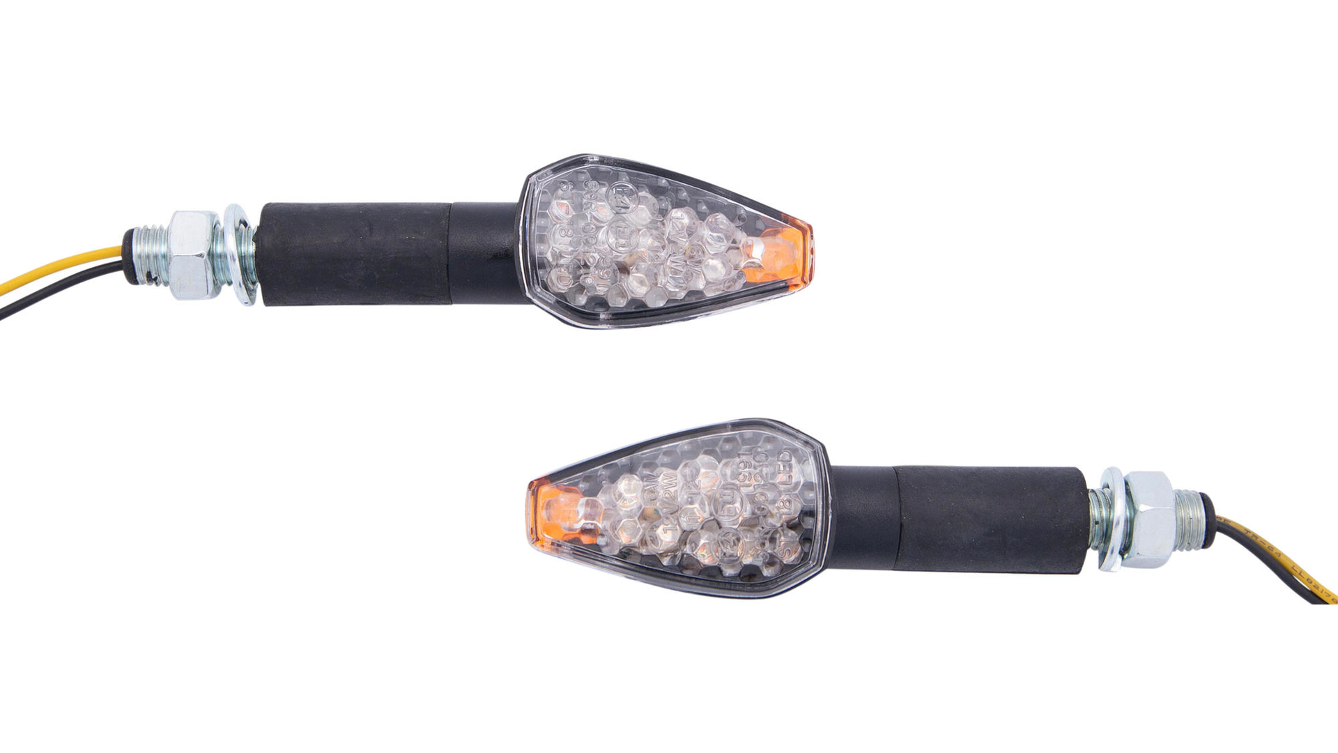 Spec X LED-Blinker Tips Schwarz 40 mm Lang Paar