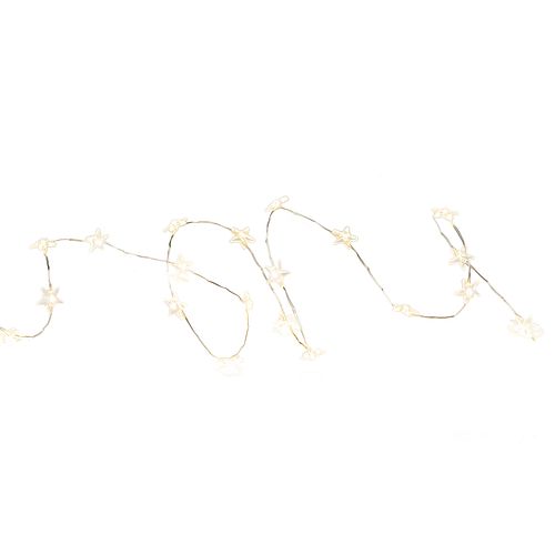 Konstsmide Weihnachtsbeleuchtung  LED Dekokette 20 transparente Sterne GL 133cm