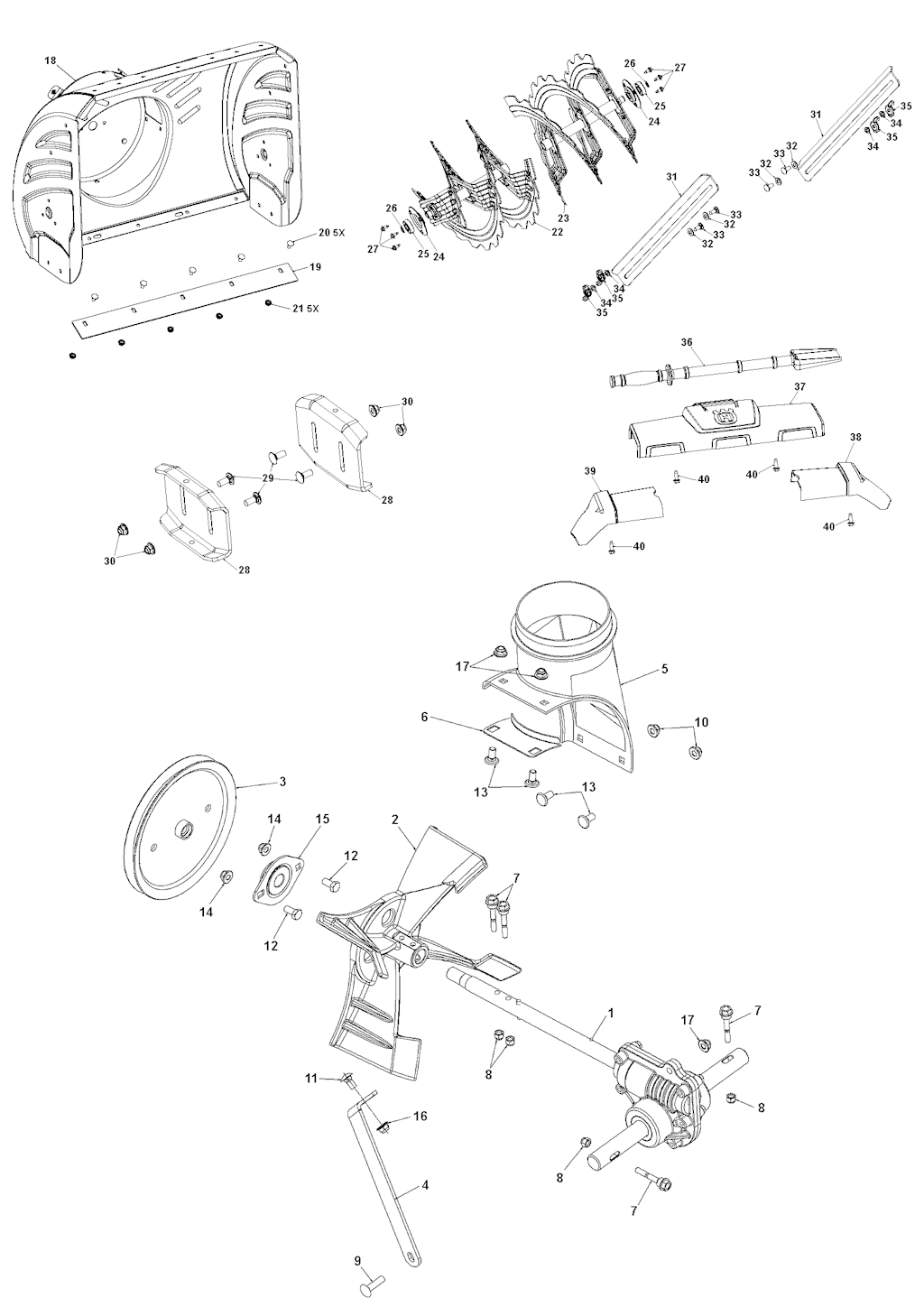 Explosionszeichnung Ersatzteile