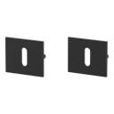 Vorschaubild Griffwerk FRAME | DESIGN MANUFAKTUR ROSETTE -Graphitschwarz Rosettenpaar eckig -Prontofix -BB