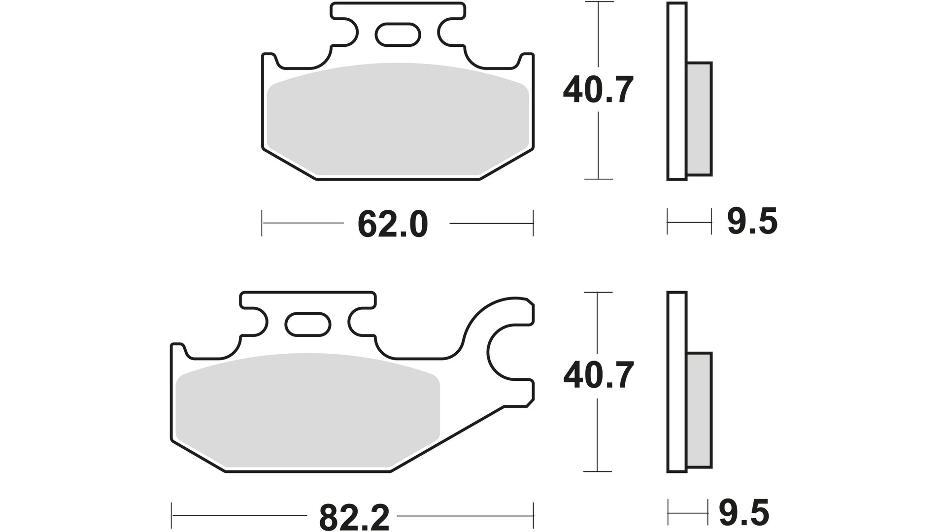 TRW Bremsbelag Typ SI Sintermetall mit ABE, Bremsbelag "MCB 724" Satz