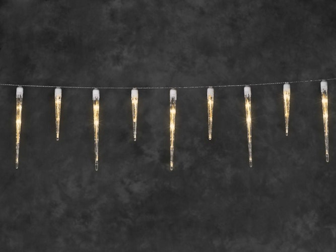 Konstsmide Weihnachtsbeleuchtung  LED Eiszapfen Lichtervorhang 16 Zapfen