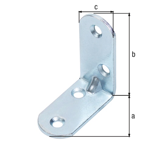 Alberts® Stuhlwinkel mit Sicke u.abgerundeten Enden 40x40x19 mm