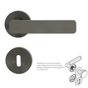 Vorschaubild Griffwerk Wechselgarnitur MINIMAL MODERN SIEGER DESIGN - Samtgrau, Kaschmirgrau, Graphitschwarz