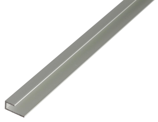 Alberts® Abschlussprofil, selbstklemmend, 20x9x6x1,5mm, Alu silbert eloxiert