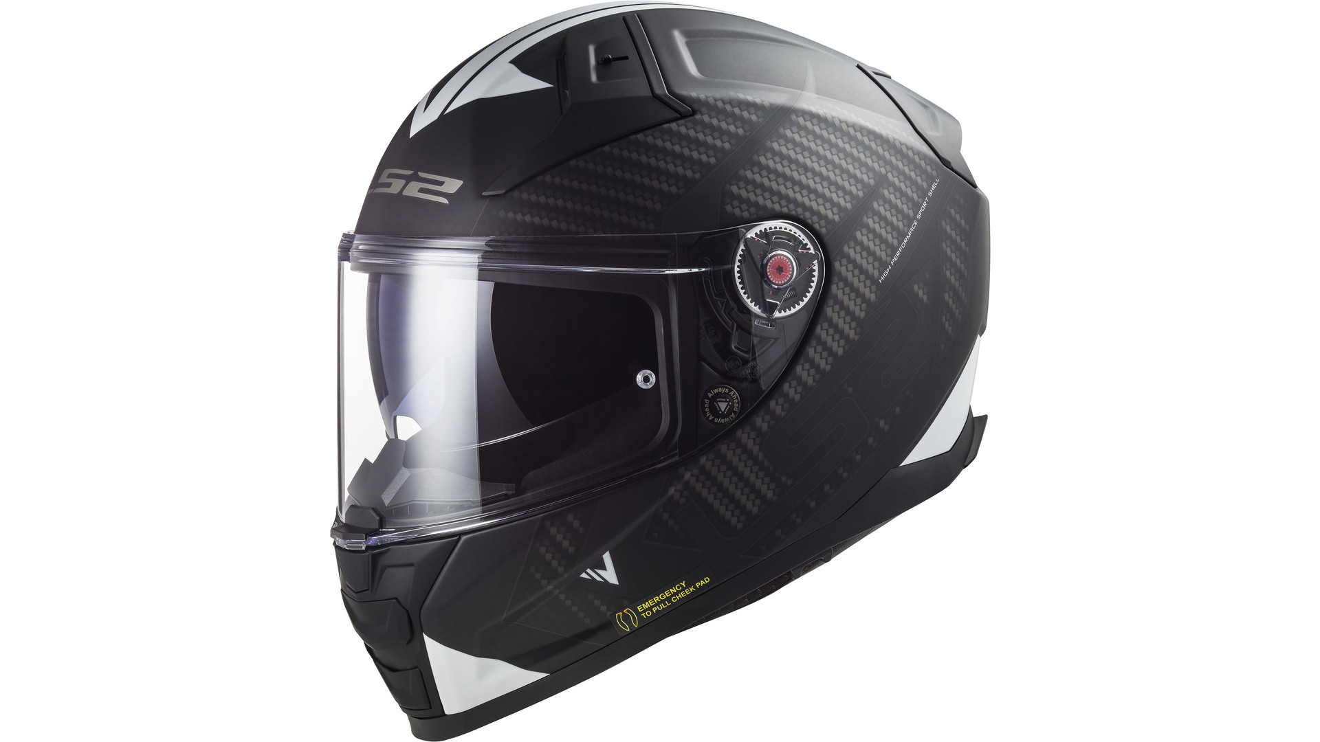 LS2 Integralhelm FF811 Vector II Splitter L Schwarz / Weiß