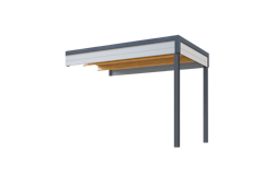 Weka Anbaudach für Gartenhaus Batu 1 - 150 oder 300 cm BreiteZubehörbild