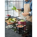 WMF Fusiontec Mineral Fleischtopf mit Glasdeckel, 20 cm, Rose Quartz