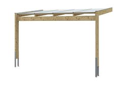 Skan Holz Terrassenüberdachung Novara Breite 450 cm 450 x 259 cm (Gr. 1) farblich unbehandelt