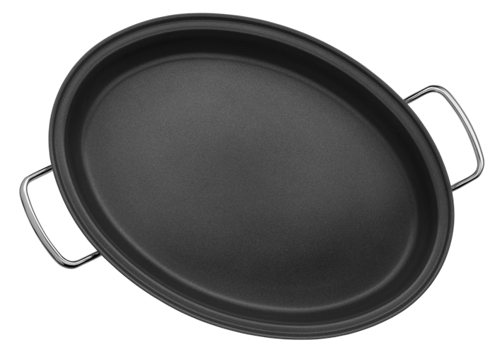 WMF Gourmet-/Fischpfanne mit Glasdeckel, oval, 38 x 26 cm