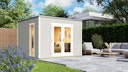 Design Gartenhaus P 285 mit Panorama-Glastüren - 28 mm