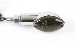 HIGHSIDER smart Cateye Glühlampen Mini-Blinker Gehäuse Chrom / Linse Rauchgrau (Paar), Vorn & Hinten