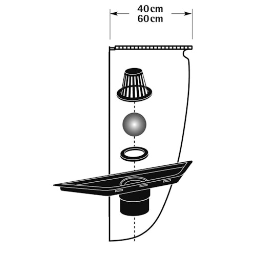 MEA Lichtschacht Entwässerungsanschluss MEASTOP PRO Set