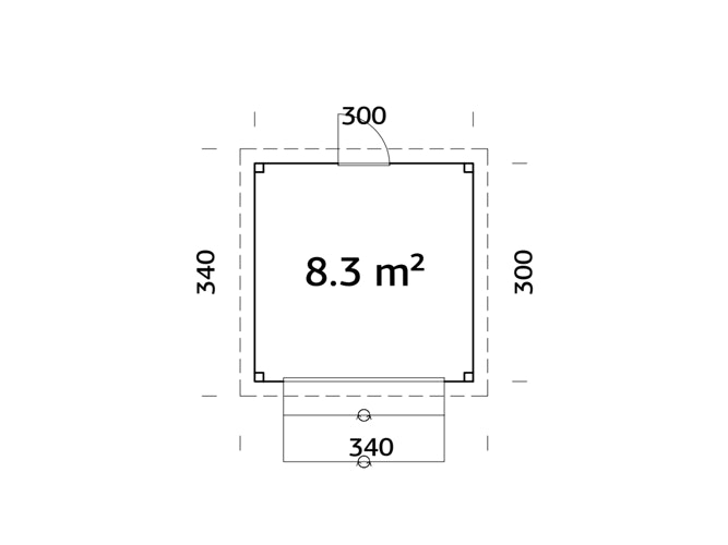 Palmako Marktstand Connect Lenna 8,3 m² Set 304