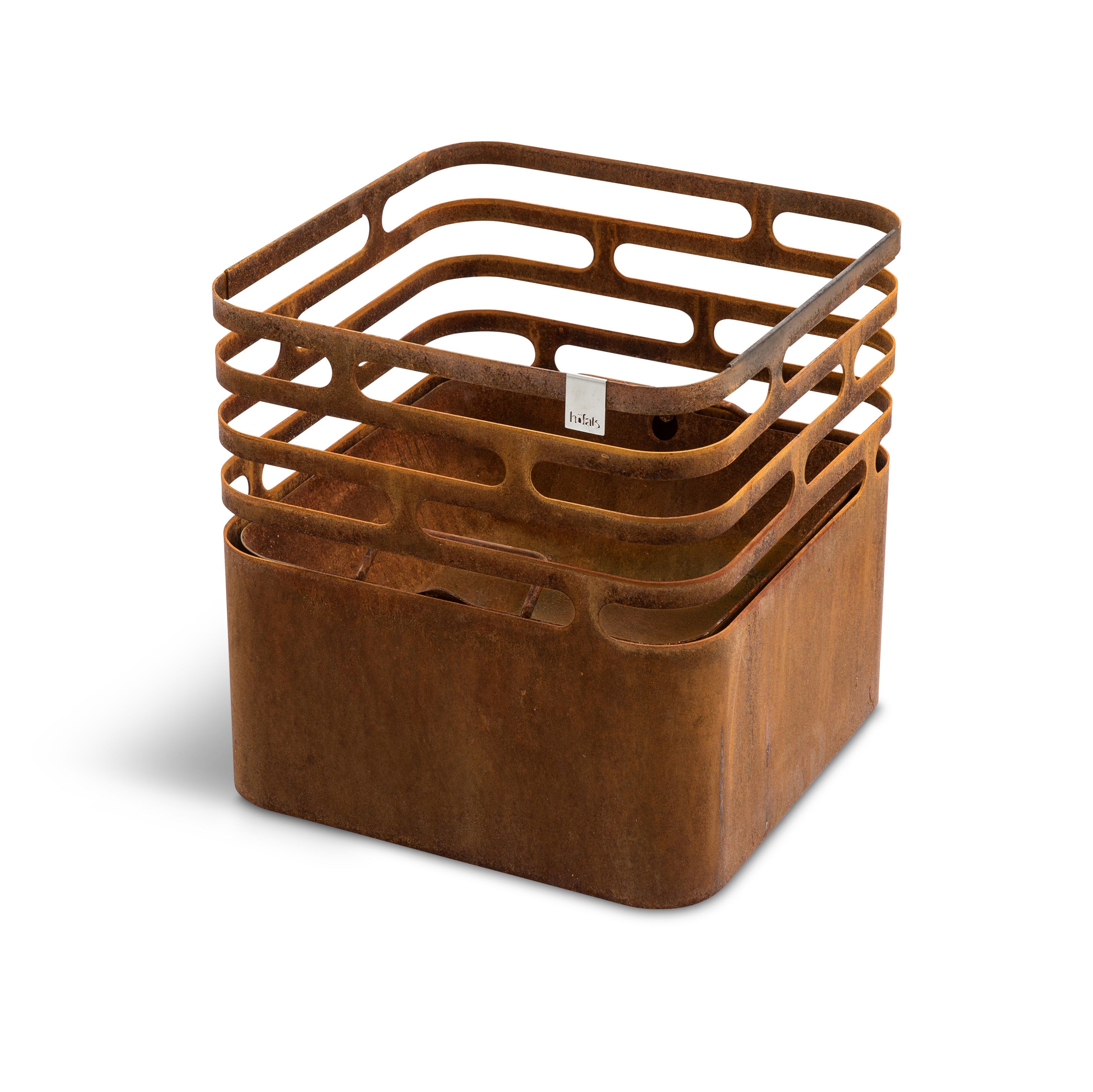 höfats CUBE Feuerkorb Cortenstahl