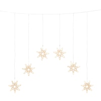 Konstsmide Weihnachtsbeleuchtung  LED Lichtervorhang 6 Sterne